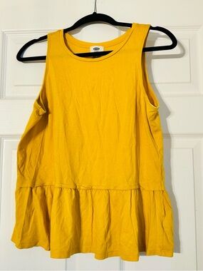 Old Navy Women's Yellow Ruffle Hem Tank